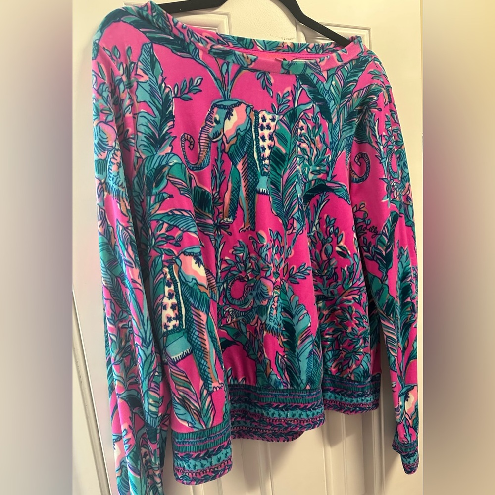 Lilly pulitzer remi velour sweatshirt NWT